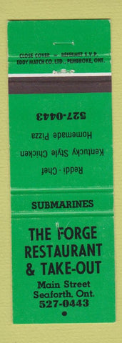 Matchbook Cover - Forge Restaurant Seaforth ON WEAR Pizza