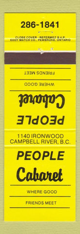 Matchbook Cover - People Cabaret Campbell River BC