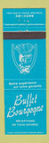 Matchbook Cover - Buffet Bourgogne Montreal QC WEAR