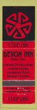 Matchbook Cover - Devon Inn AB