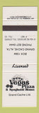 Matchbook Cover - Vegas Pizza Spaghetti House Grand Cache AB
