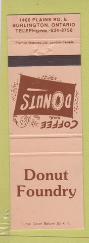 Matchbook Cover - Donut Foundry Burlington ON WEAR