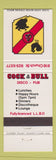 Matchbook Cover - Cock and Bull Disco Pub Toronto ON