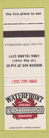 Matchbook Cover - Waterfront Crab House Long Island City NY