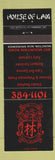 Matchbook Cover - House of Lam Moncton NB