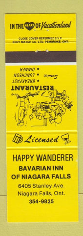 Matchbook Cover - Happy Wanderer Niagara Falls ON