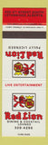 Matchbook Cover - Red Lion Restaurant Lethbridge ON