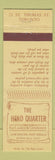 Matchbook Cover - Hind Quarter Toronto ON