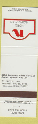 Matchbook Cover - Hotel Normandin Quebec QC