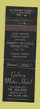 Matchbook Cover - Galaxy Motor Hotel Val Gagne ON