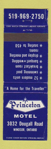 Matchbook Cover - Princeton Motel Windsor ON WEAR
