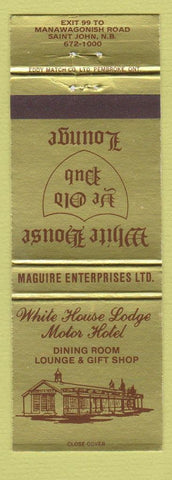 Matchbook Cover - White House Lodge Motor Hotel St John NB