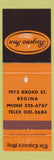 Matchbook Cover - Regina Inn SK