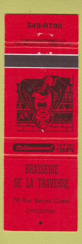 Matchbook Cover - Brasserie De LA Traverse Chicoutimi QC