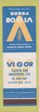 Matchbook Cover - Vigor Feeds Clover Bar AB