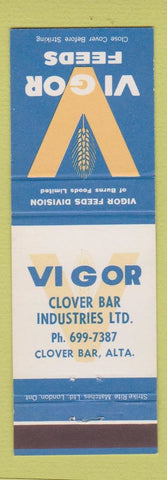 Matchbook Cover - Vigor Feeds Clover Bar AB