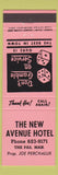 Matchbook Cover - New Avenue Hotel The Pas MB NEON ORANGE