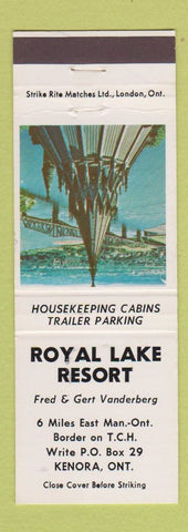 Matchbook Cover - Royal Lake Resort Kenora ON