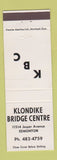 Matchbook Cover - Klondike Bridge Centre Edmonton AB
