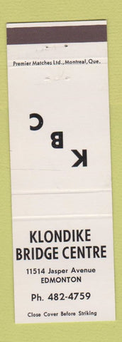 Matchbook Cover - Klondike Bridge Centre Edmonton AB