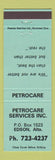 Matchbook Cover - Petrocare Services Edson AB