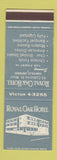 Matchbook Cover - Royal Oak Hotel Oakville ON