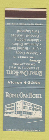 Matchbook Cover - Royal Oak Hotel Oakville ON