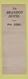 Matchbook Cover - Brandon Hotel Bronbon MB