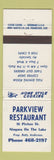 Matchbook Cover - Parkview Restaurant Niagara on the Lake ON