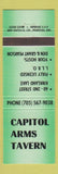 Matchbook Cover - Capitol Arms Tavern Kirkland Lake ON