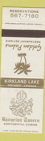 Matchbook Cover - Bavarian Tavern Kirkland Lake ON #2 WEAR