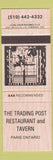 Matchbook Cover - Trading Post Restaurant Paris ON