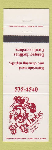 Matchbook Cover - Sir Richolas Toronto ON