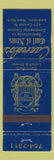 Matchbook Cover - Carmelo's Coat of Arms Lewiston NY WEAR