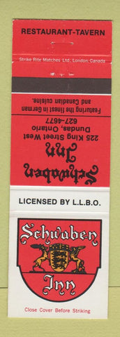 Matchbook Cover - Schwuben Inn Restaurant Italian German Dundas ON