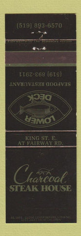 Matchbook Cover - Charcoal Steak House Canada