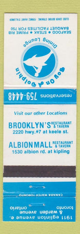 Matchbook Cover - Boy on a Dolphin Restaurant Toronto ON