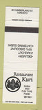 Matchbook Cover - Restaurant Kuri Sushi Toronto ON