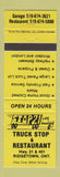 Matchbook Cover - 21 Truck Stop oil gas Ridgetown ON