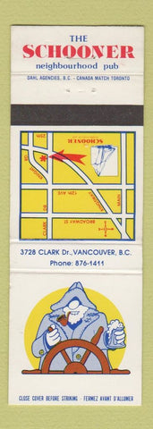 Matchbook Cover - The Schooner Pub Vancouver BC
