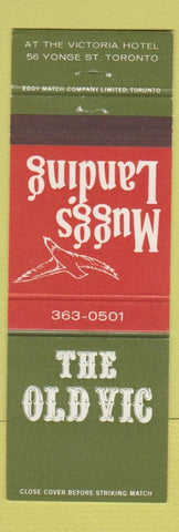 Matchbook Cover - Old Vic Muggs Landing Toronto ON