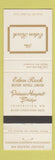 Matchbook Cover - The Eden Rock Motel Fredericton NB
