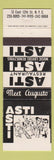 Matchbook Cover - Asti Restaurant New York City