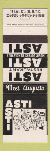 Matchbook Cover - Asti Restaurant New York City