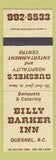 Matchbook Cover - Billy Barker Inn Quesnel BC