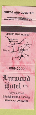 Matchbook Cover - Linwood Hotel ON