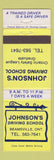Matchbook Cover - Johnson's Driving School Beamsville ON