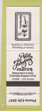Matchbook Cover - Pete Johnson's Jester Edmonton AB Comedy Club