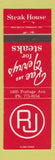 Matchbook Cover - Rae and Jerry's Steaks