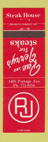Matchbook Cover - Rae and Jerry's Steaks